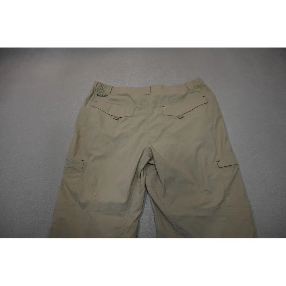 Columbia Cargo Pants Mens 38x30 Beige Omni-Shade Hiking Outdoor Excellent